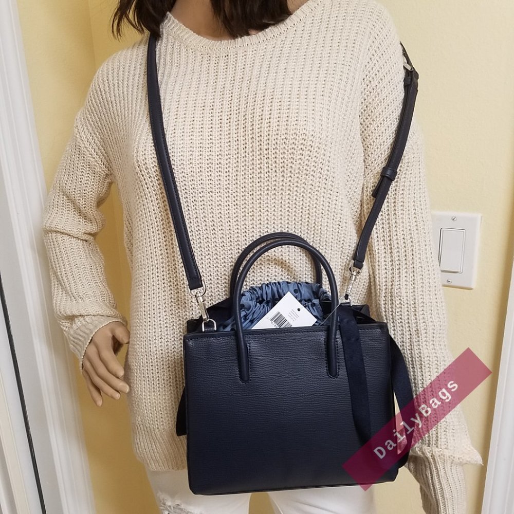 NWT KATE SPADE 100% AUTHENTIC ALICE SHOPPER DISNEY BLUE NAVY SMALL BAG - Picture 13 of 15